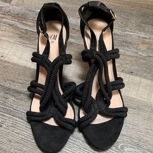 H&M Black Criss Cross Heels